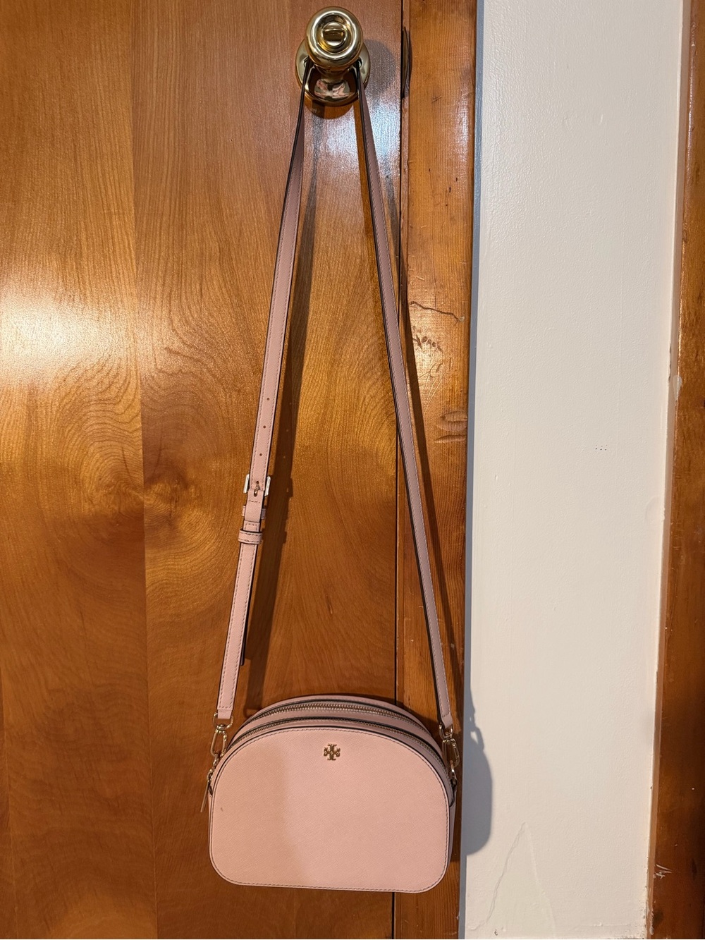 Tory Burch Blush Pink Saffiano Leather Dome Crossbody - Picture 4 of 4